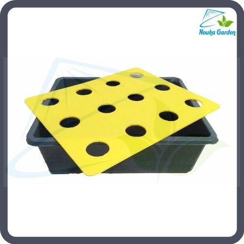 Baki Hidroponik dan Tutup Bak (impraboard) 12 lubang