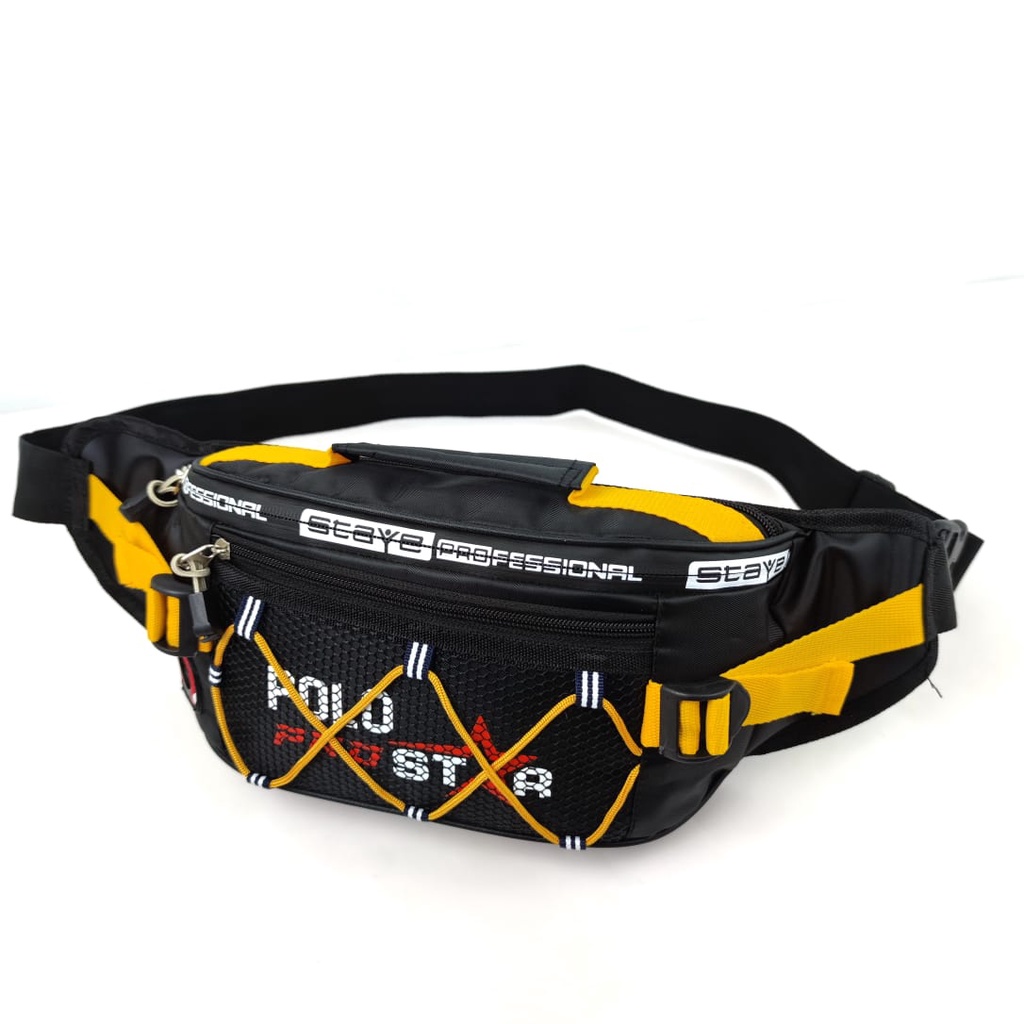 Waistbag Tas Selempang Tas Outdoor Waterproof Bahan Nilon Parasut Original Polo Prostar