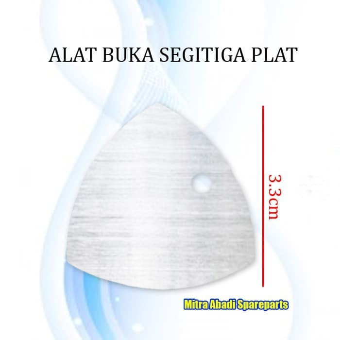 Alat Buka Segitiga/Opening Tools Rounded Triangle Plat Besi 3.3 cm