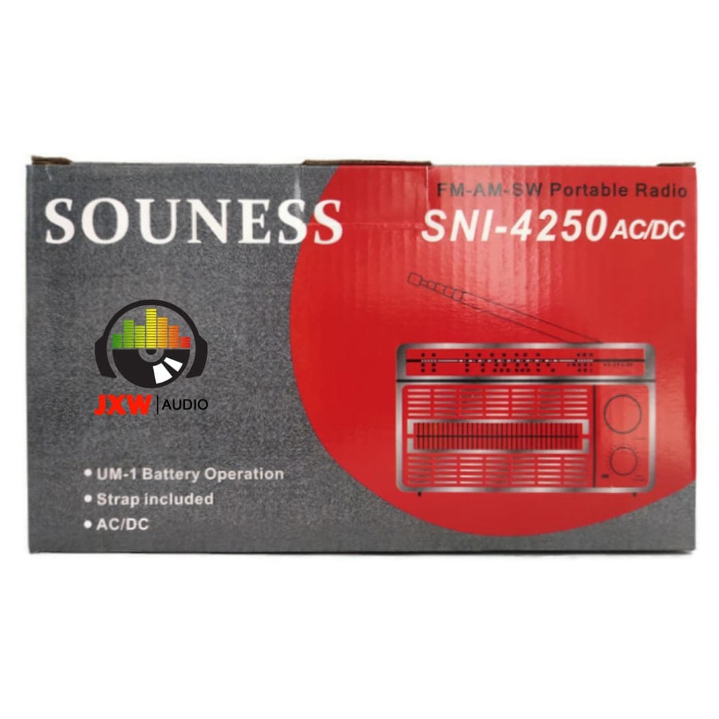 RADIO PORTABLE MURAH SOUNESS SNI 4250 / RADIO INTERNASIONAL SNI-4250 / RADIO JADUL 4250