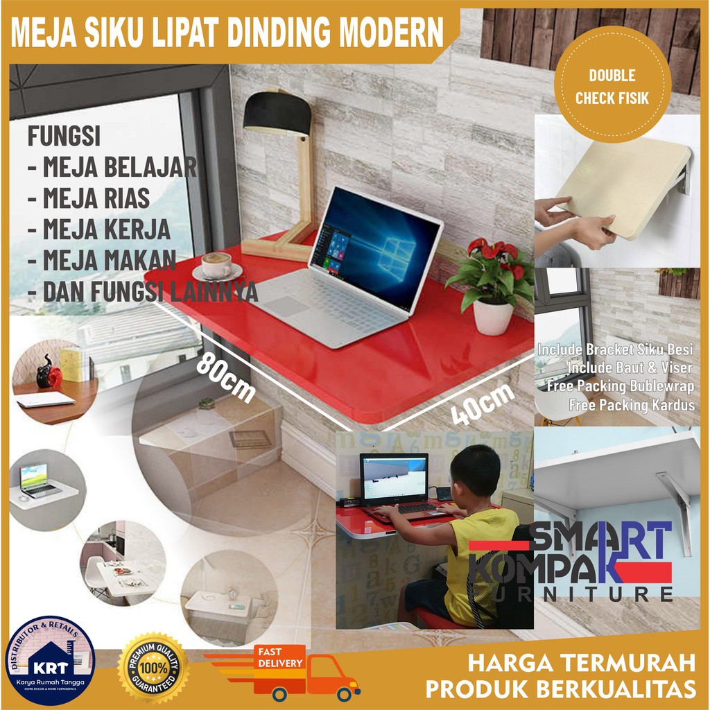  MEJA  SIKU LIPAT DINDING  Ambalan Laptop Tempel  Dinding  Kabinet Belajar Rias Makan  Sofa 