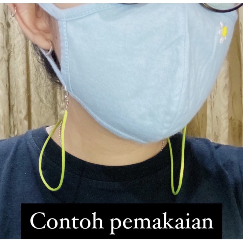 (part 2) Strap masker nylon polos / tali masker / rantai masker / lanyard masker / gantungan masker