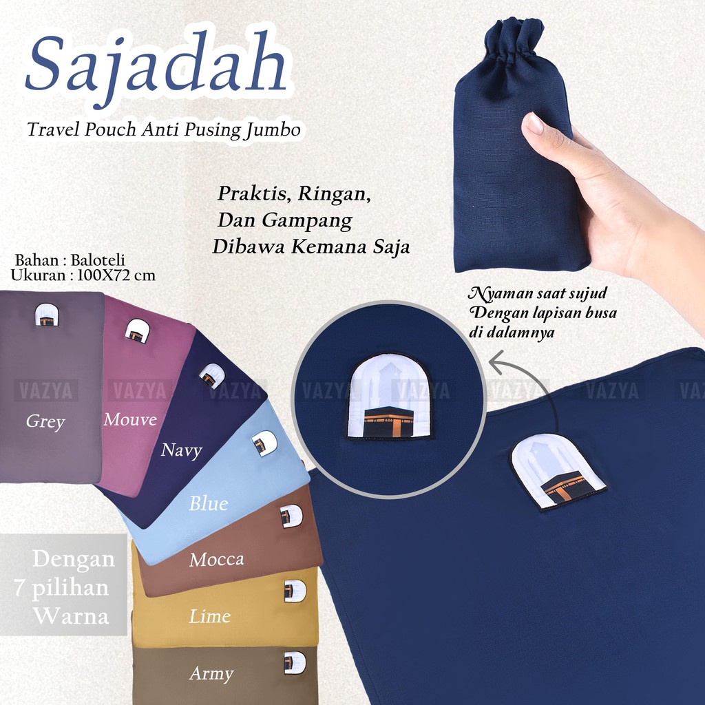 Sajadah Travel Pouch Jumbo // Sajadah Termurah dan Berkualitas