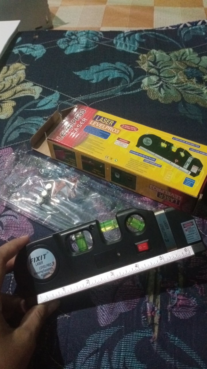Fixit Levelpro3 Penggaris Laser Waterpass Meteran Laser Da Manual 250cm