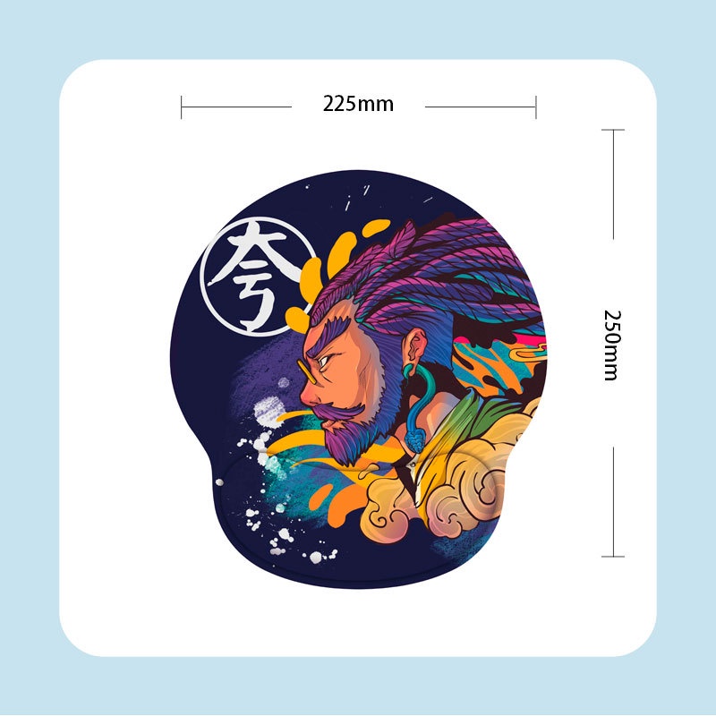 G07 Mouse Pad Silikon Tebal Nyaman Motif Lukisan 3D Untuk Keyboard Komputer Kantor