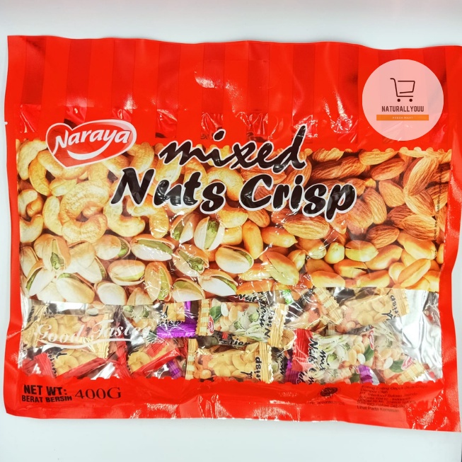 Naraya Mixed Nuts Crisp Cemilan Campur Kacang-kacangan