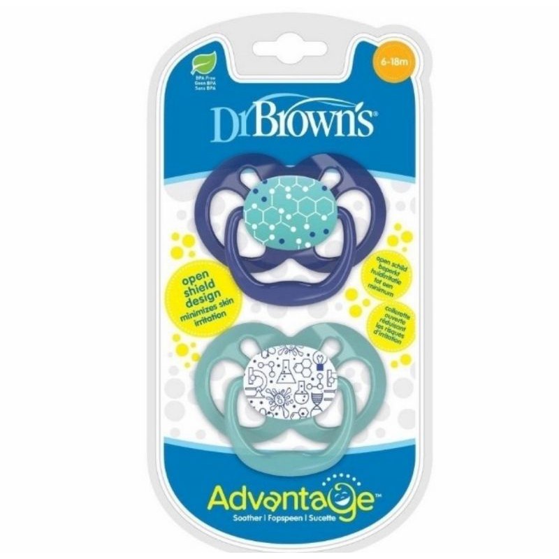 Dr Brown's Advantage Pacifier / Kompeng Dot Bayi Dr Brown's