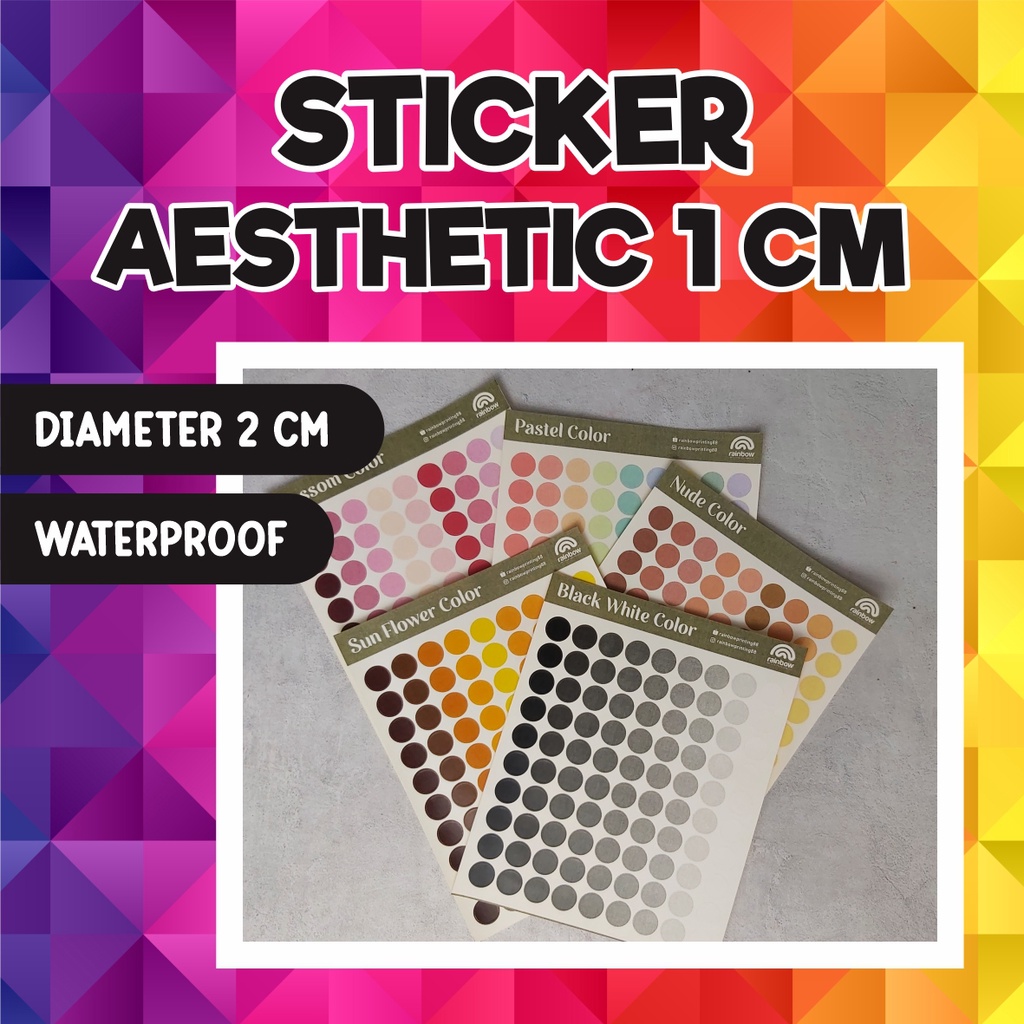 

STICKER BULAT/DOT ROUND/ STICKER DECO AESTHETIC 1 CM