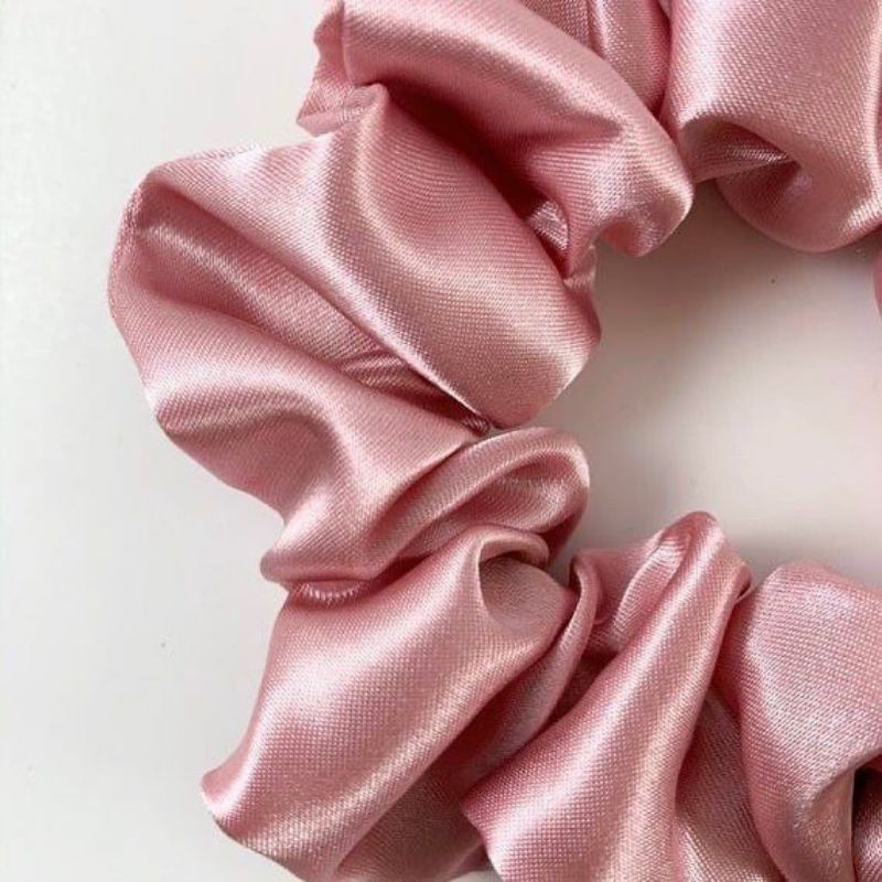 Scrunchie Ikat Rambut Satin Glossy