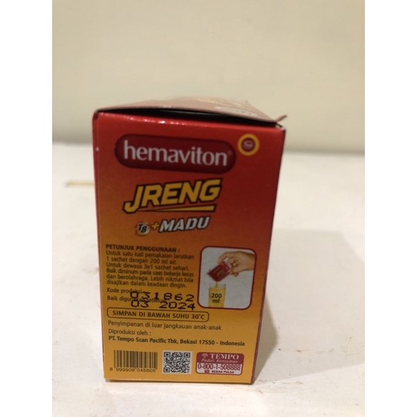 Hemaviton JRENG 1 box isi 10 sachet