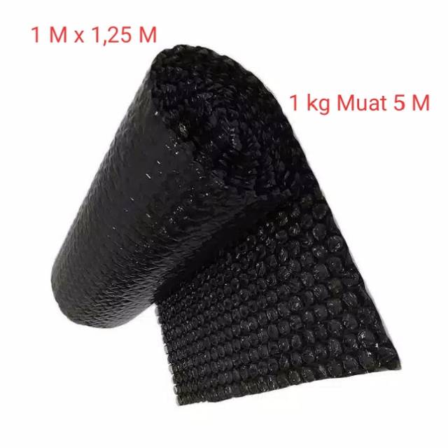 (NCS) Bubble Wrap Hitam Meteran 1 x 1,25 M Tebal Gelap ( 100 cm x 125 cm) Pembungkus Bubble Wrap