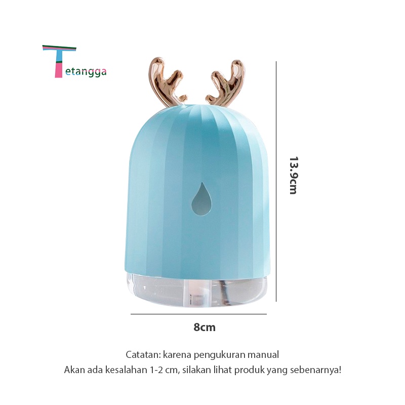 Tanduk Rusa Humidifier Aromatherapy Ultrasonic Pewangi Ruangan Air Diffuser Aroma Terapi Purifier