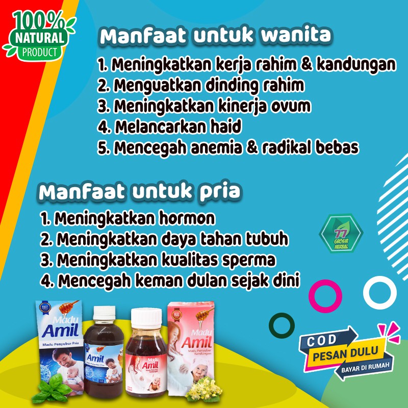Bisa Cod Madu Amil Original Madu Penyubur Kandungan Wanita Dan Pria Indonesia