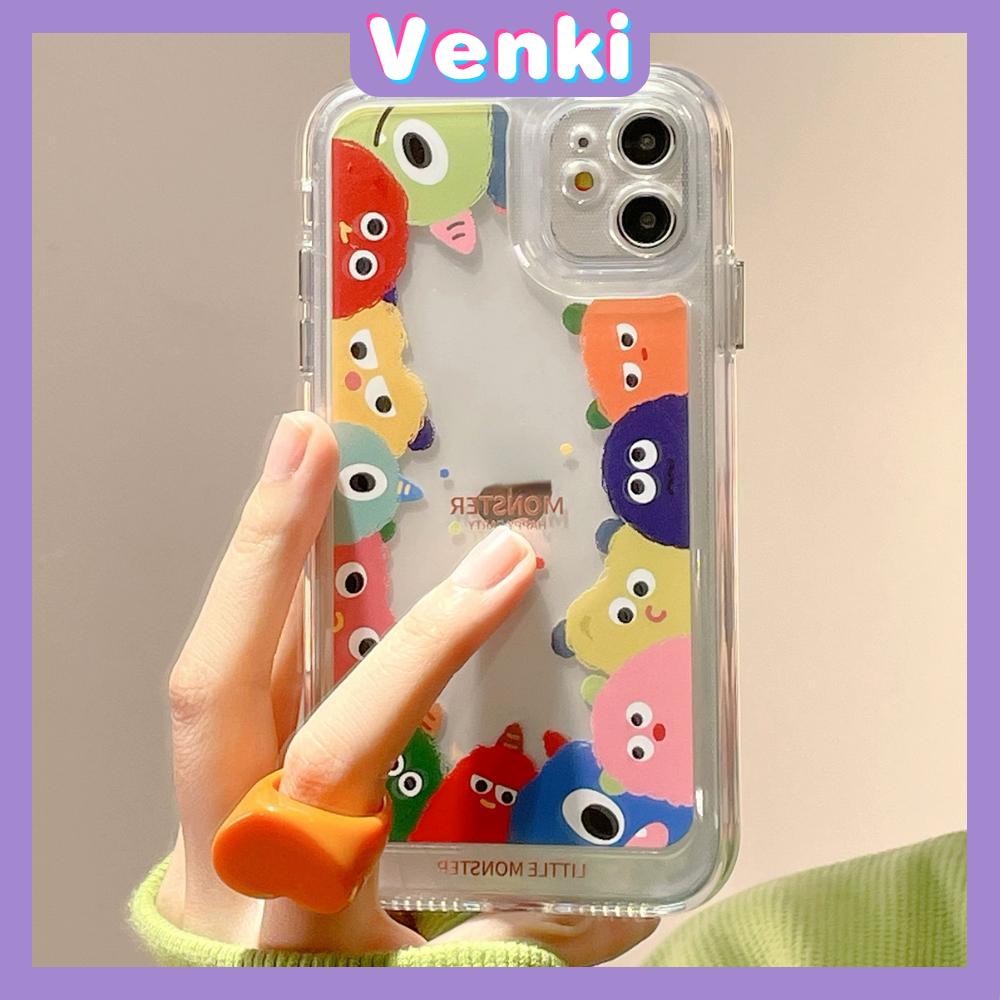 iPhone Case Silicone Soft Case Shockproof Camera Cover Protection Plating Button Cute Cartoon Monster Compatible For iPhone 11 iPhone 13 Pro Max iPhone 12 Pro Max iPhone 7 Plus