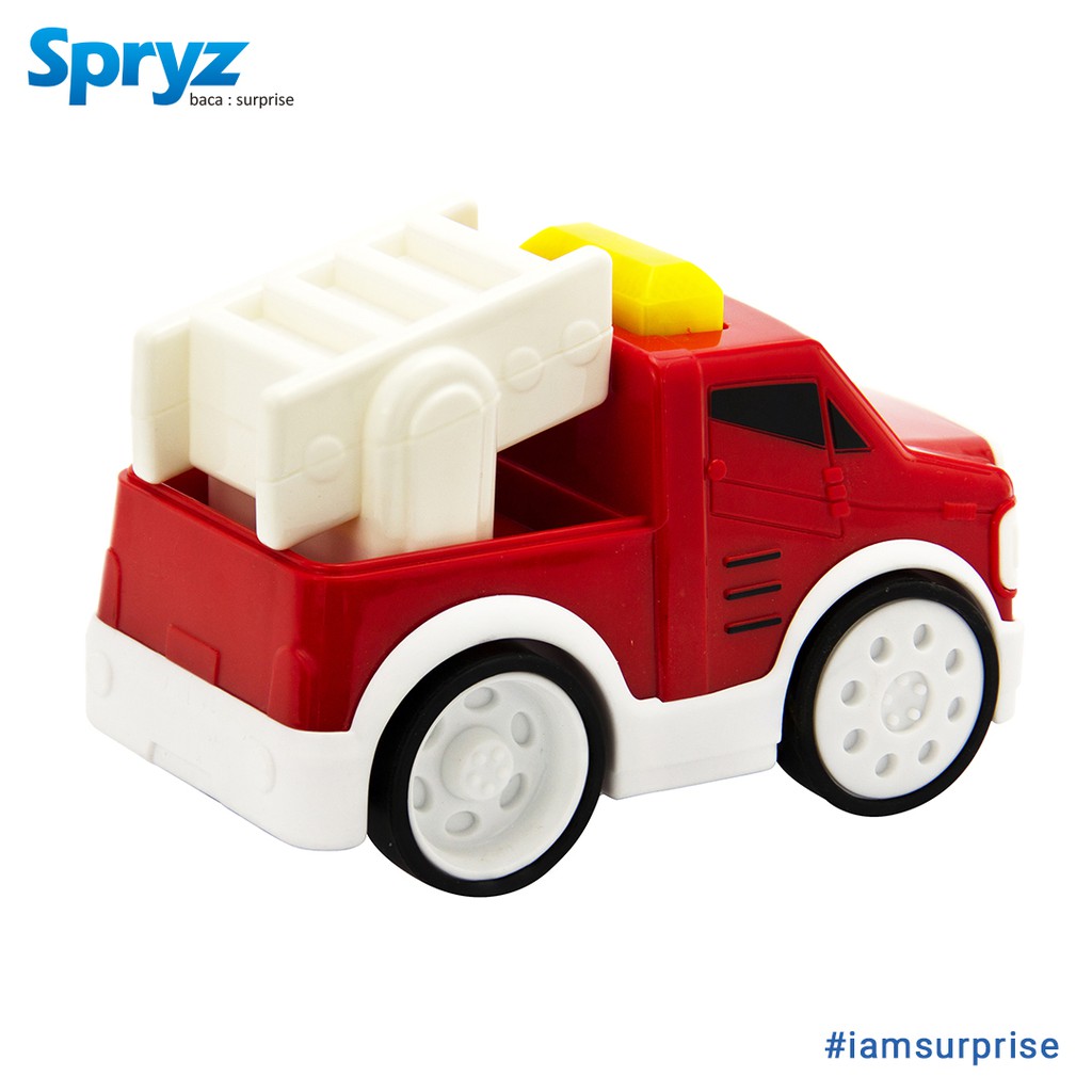 Spryz Press &amp; Go Skala 1:24 Mainan Mobil Pemadam Kebakaran dengan Lampu &amp; Suara