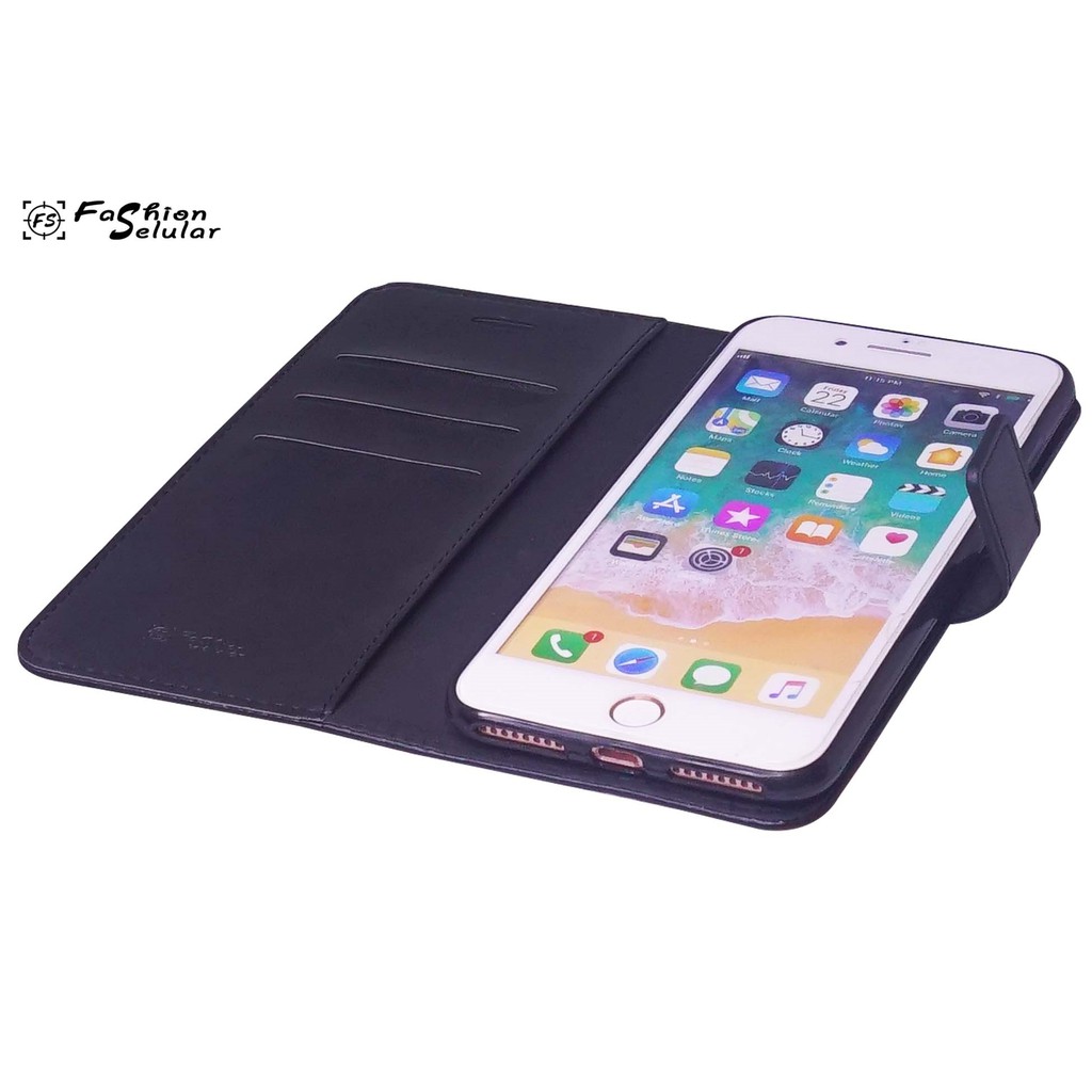 MallCasing - Asus Zenfone Max ZB555KL Flip Case/ Flip Cover Sarung Kulit Leather FS Bluemoon