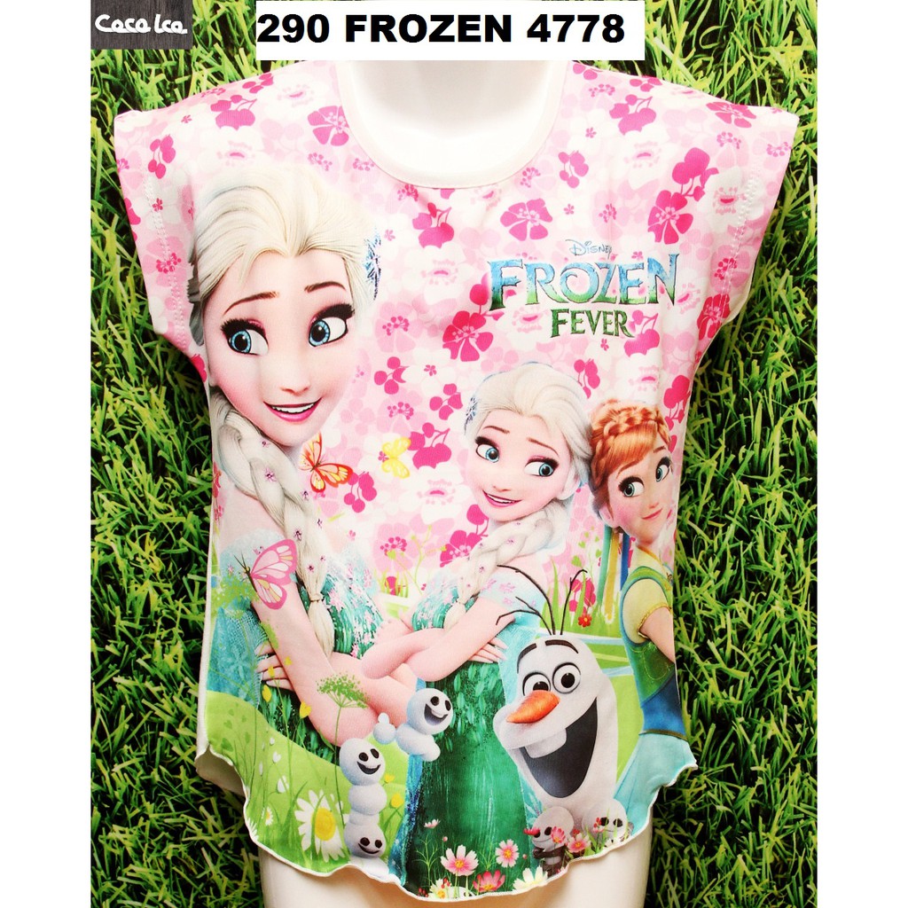 290 FROZEN 4778 KAOS  ANAK  PEREMPUAN  MURAH KADO HADIAH LUCU  