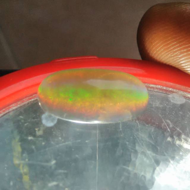 Kalimaya Teh Pendar Pelangi Cincin Gemstones Batu Akik