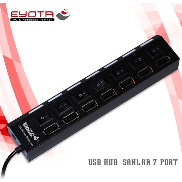 EYOTA USB HUB 7 PORT ON /OFF USB 2,0