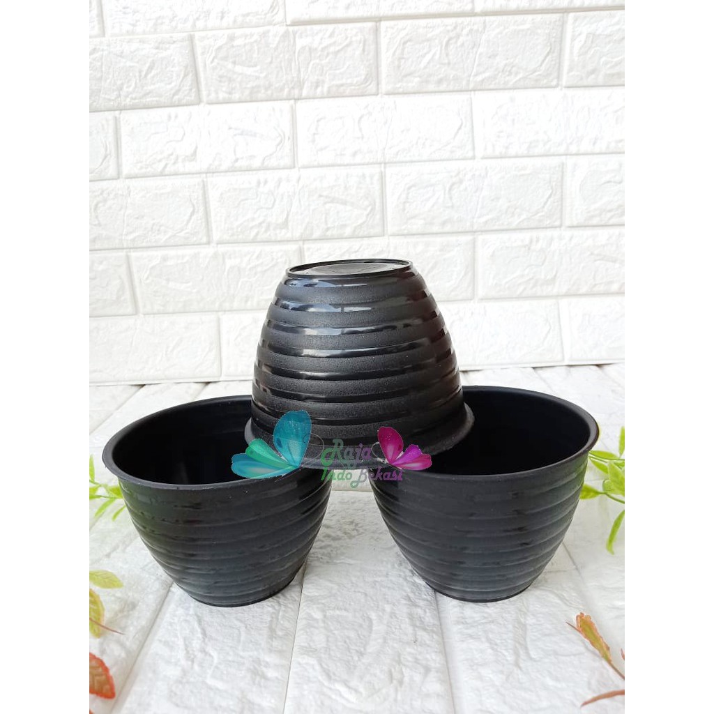 Pot Tawon Mdn 10 Cm Hitam Motif Tawon - Pot Tawon 10cm Mdn Bukan Pot Tawon Putih Pot Vas Bunga Hias