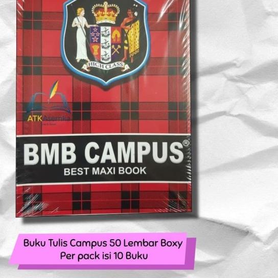 

❇ Buku Tulis Campus 50 Lembar -Boxy - per pack - isi 10 Buku ☏