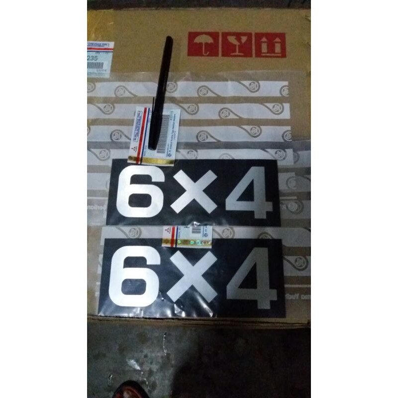 stiker logo 6x4 fuso ori mitsubisi asli ktb