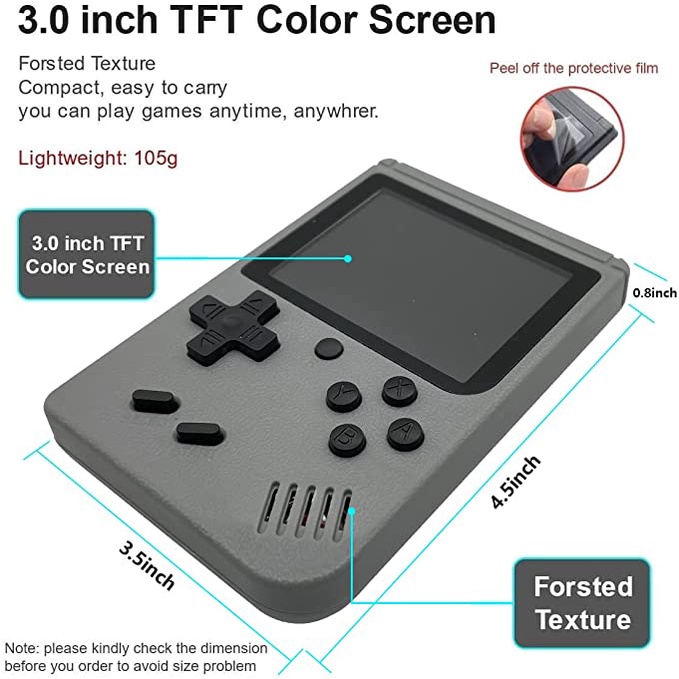 Gameboy Retro Game Player Console  Built-in Classic 400 Games Mini Portable SUP 1 Player/2 Player