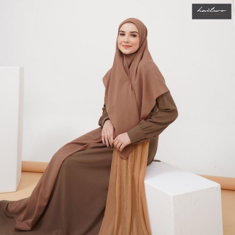GAMIS SYARI SET HIJAB CRESEDIA 018 - BURGANDY - DAWN BROWN -ULTRA VIOLET #ADA 3 WARNA CANTIK # HAITW