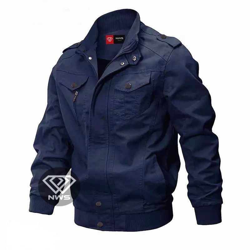 MnG Jaket Harrington Taslan Waterproof Anti Air Outdoor Flight Klasik Military Hunting Hiking Windproof