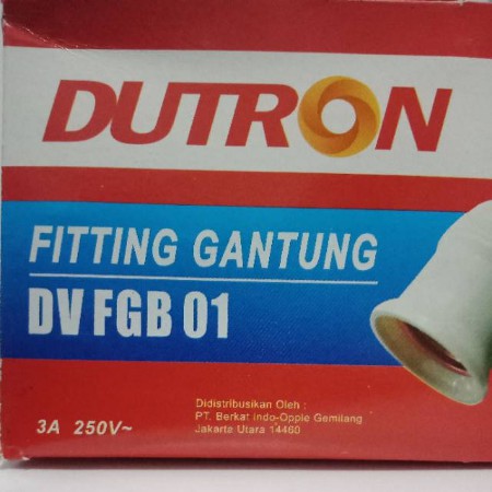 FITTING GANTUNG DUTRON COLOK COLOKAN LAMPU TIDUTANPA SWITCH NO SAKLAR ON OFF KUNINGAN TAHAN PANAS