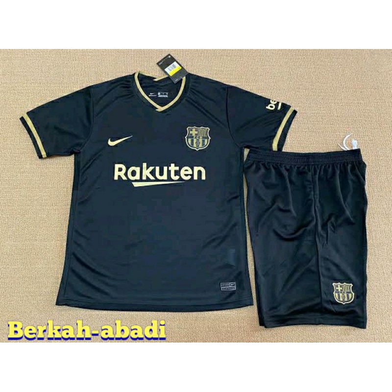 SETELAN JERSEY BOLA KAOS BOLA ANAK/KIDS BARCALONA BARCA AWAY TERBARU 2020/2021 GRADE ORI IMPORT