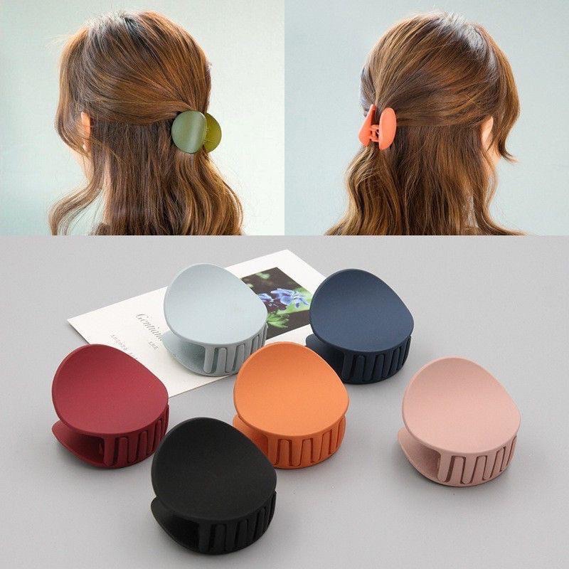 Jedai Doff Bulat 4.5cm Jepit Rambut Matte Korea Jedai Doff Ikan Jepit Rambut Imut Hair Claw Clips