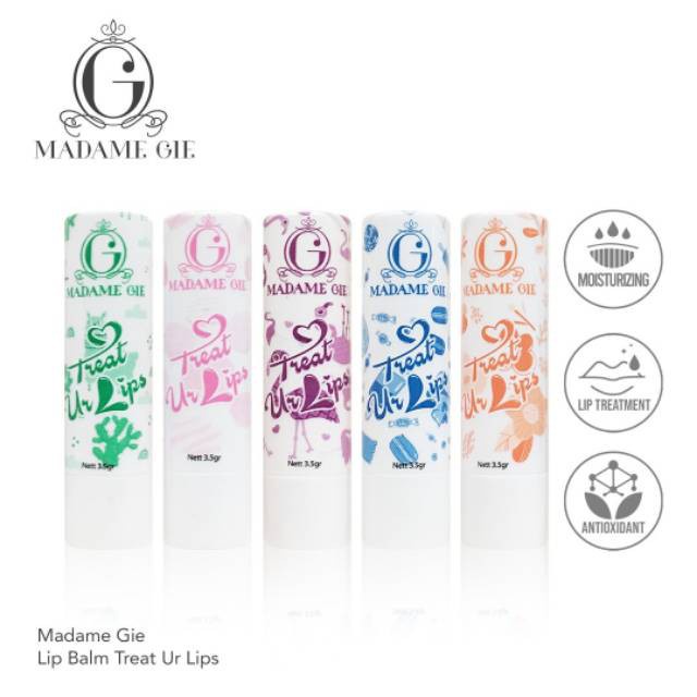 MADAME GIE Color Pop - Fruity Series - Treat Ur Lips Series Lip Balm 3.5gr BPOM lipbalm (VC)