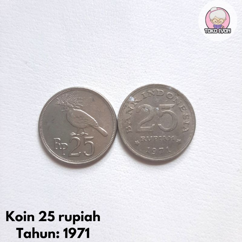 Uang koin  / Koin Mahar Pernikahan 25 perak tahun 1971