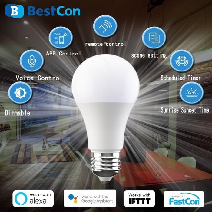 Broadlink Bestcon LB1 Smart Light Bulb WiFi E27 Lampu Bohlam Pintar