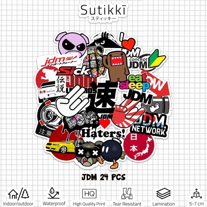 

Sticker Pack Logo Japan Domestic Market JDM Car Mobil Die Cut Vinyl sukik90 Segera Beli