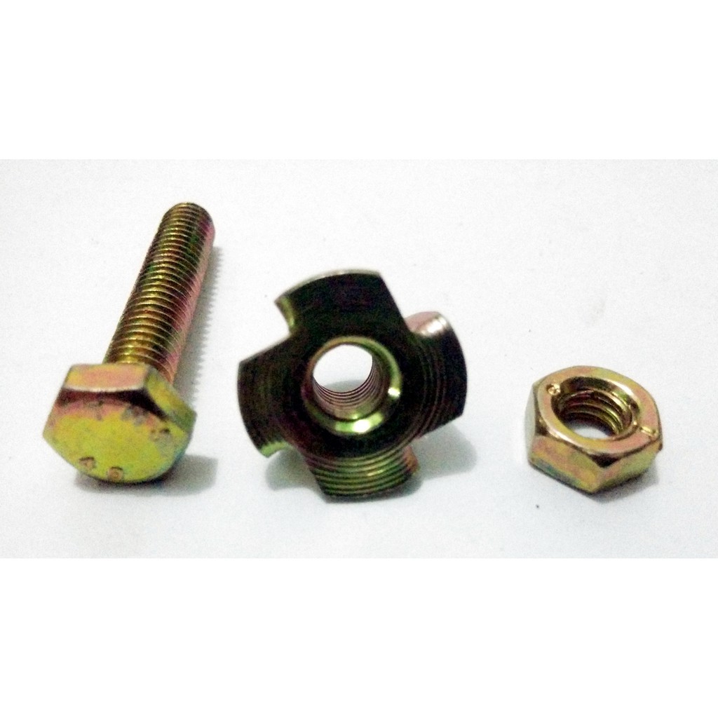 Baut M6 x 40 mm + Mur + Tee Nut/T-Nut 6 mm