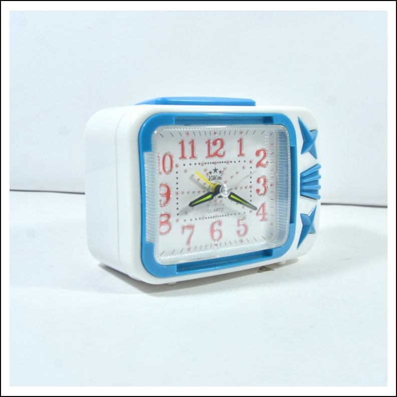 Jam Weker Kring Melody Bell Dual Mode Jam Beker Alarm Clock Minimalis Warna Putih Free Baterai