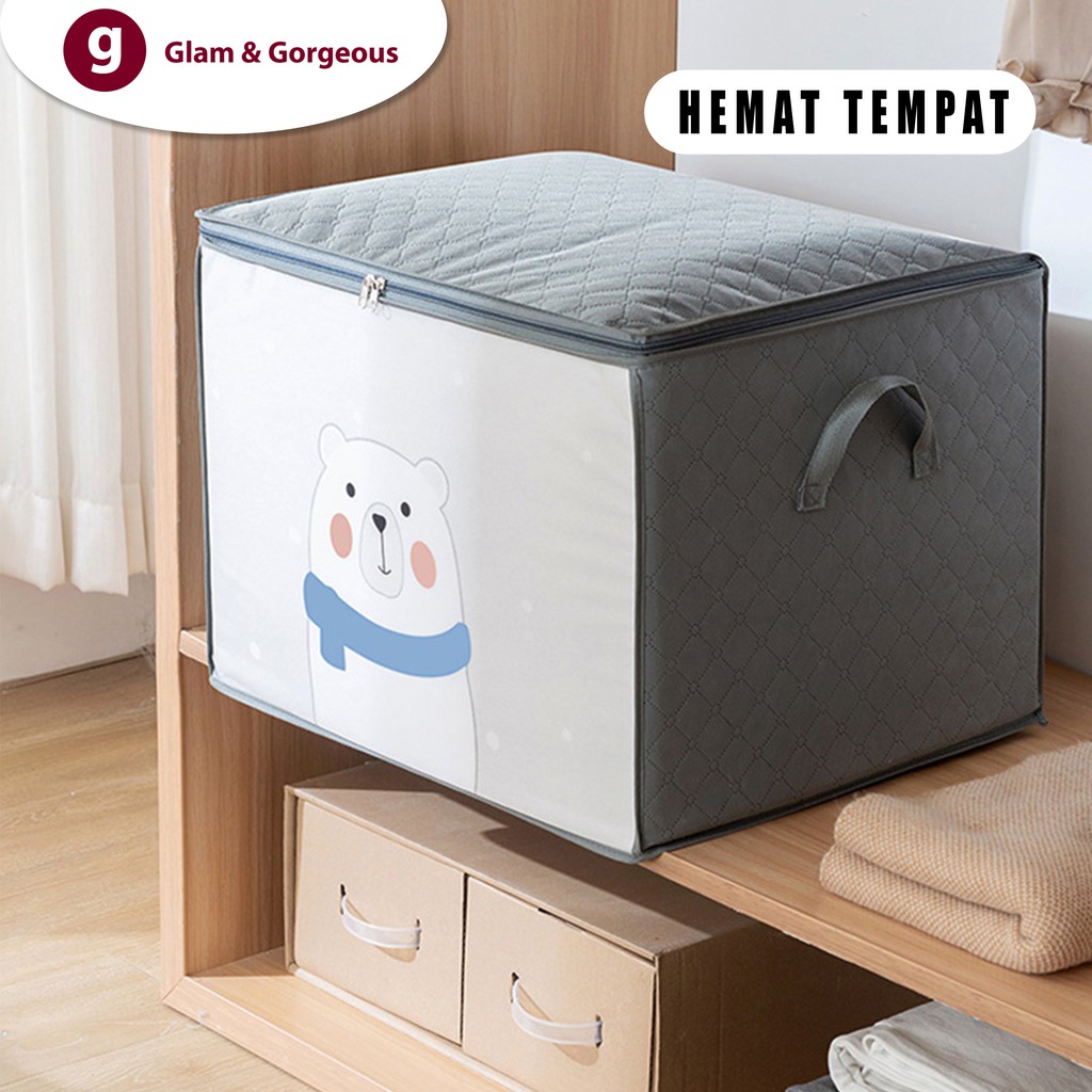 Kotak Penyimpanan Baju Selimut Mainan Serbaguna Storage Box Organizer TP008