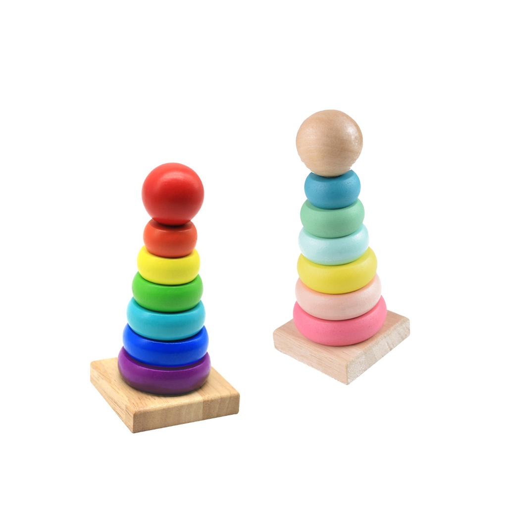 RING DONUT TOWER | Mainan ring donut | puzzle kayu menara donat susun edukasi