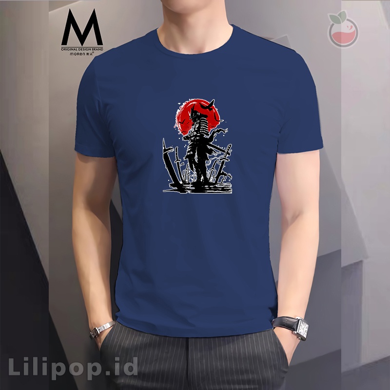 Lilipop Kaos Pria Samurai Jepang Warna Baju Distro Basic Tshirt Kasual