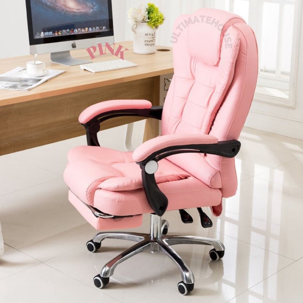Kursi Kantor Kursi Direktur Kursi Kerja Kursi Kantor Nyaman Kursi Komputer Murah-1020 Pink + Getar