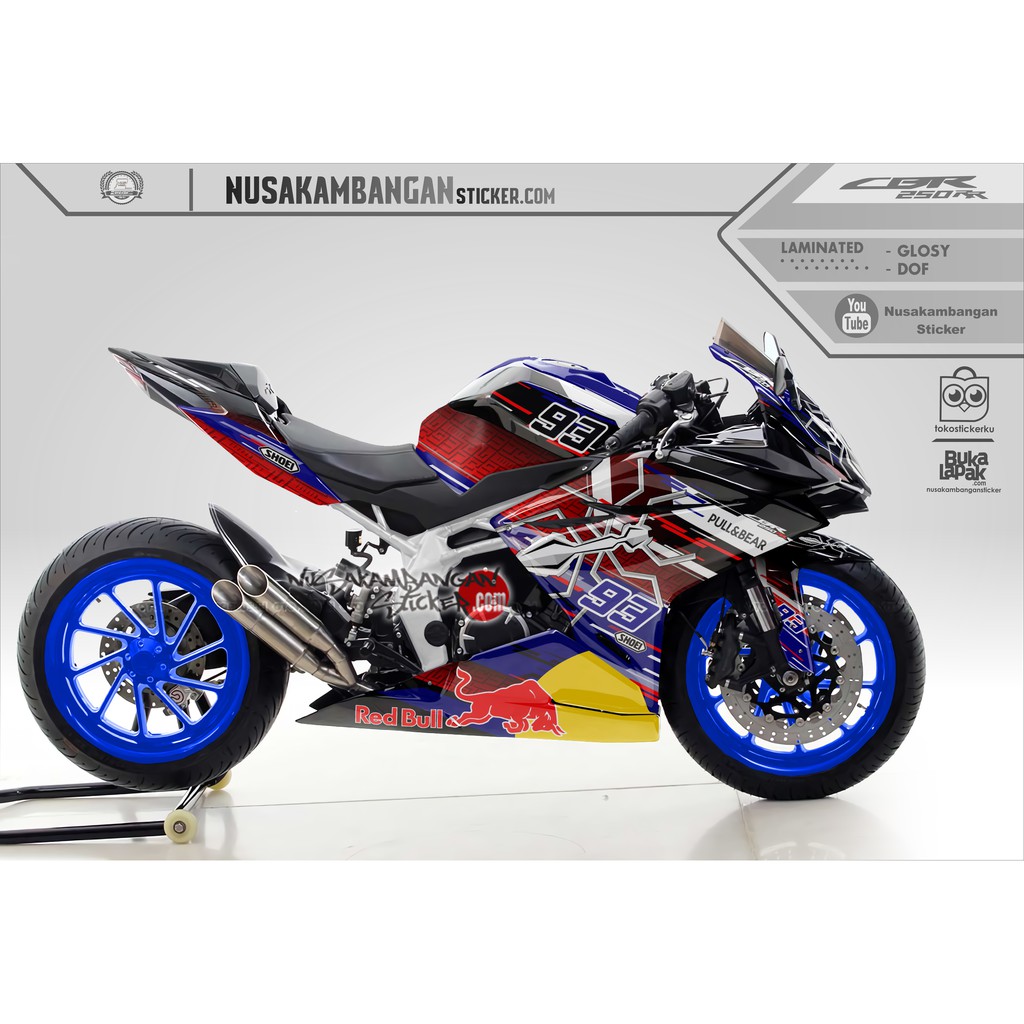 Decal CBR 250 RR – MM 93 Hitam