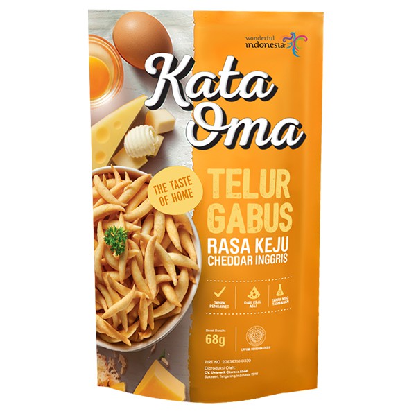 

KATA OMA Telur Gabus Rasa Keju Cheddar Inggris - 68 gr