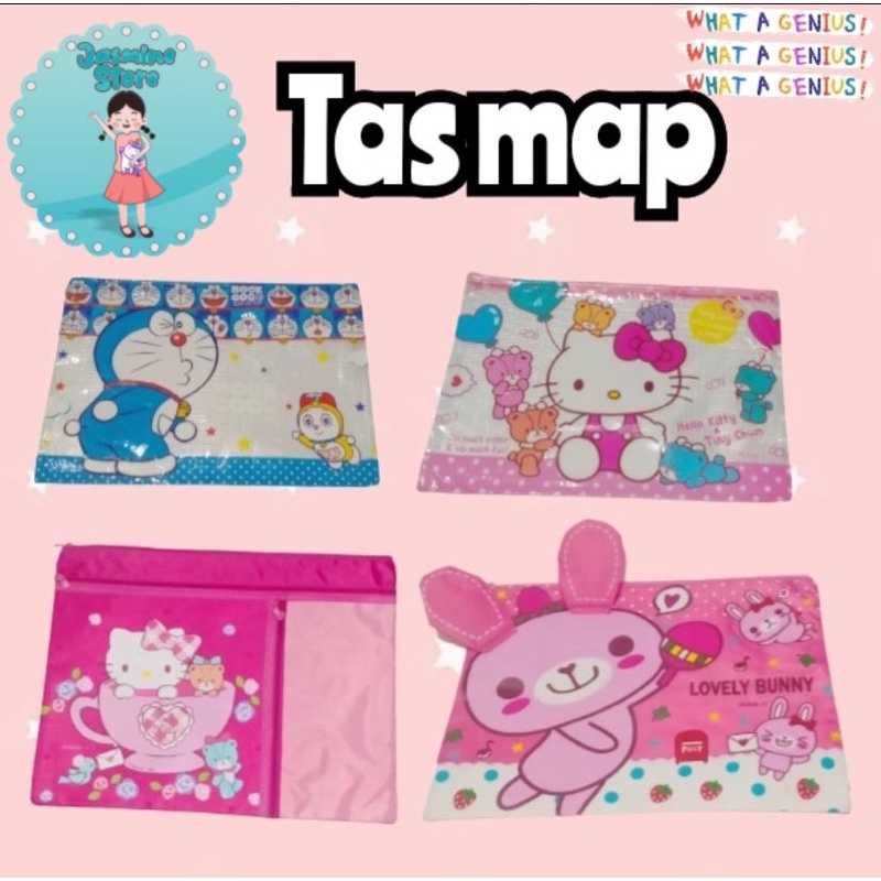 Map Resleting Hellokitty/ Map Reseleting Doraemon/Map File Karakter/Map File/Map Tenteng/Map Dokumen Lucu/Map Folio A4 Plastik Motif Karakter Kartun