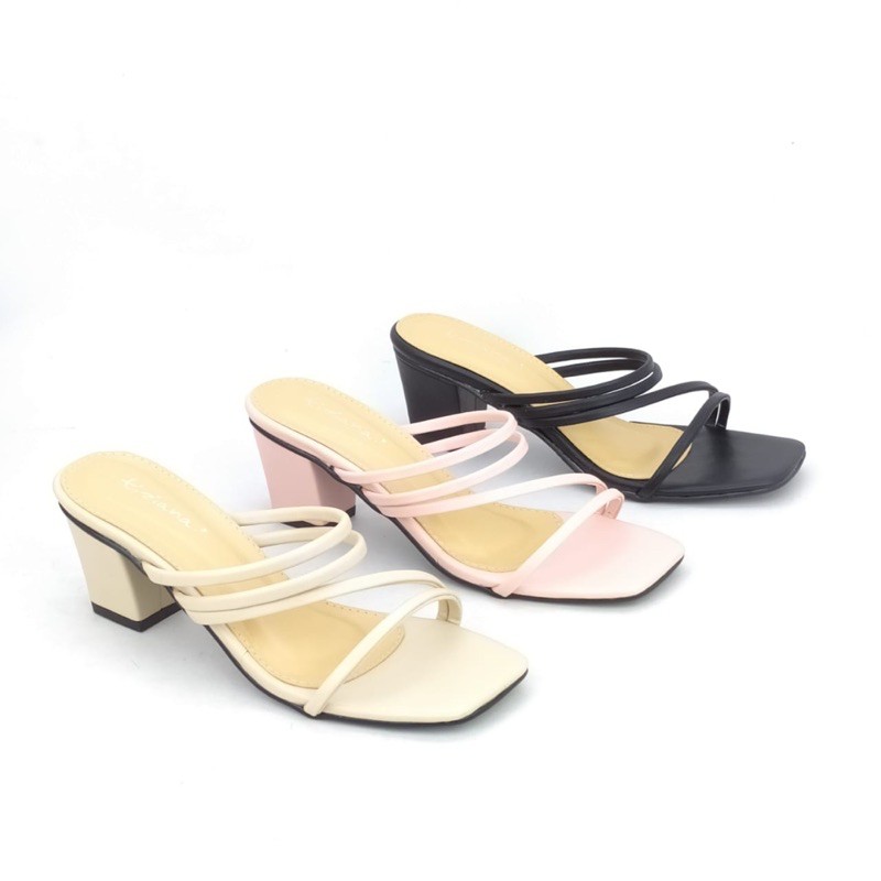 Tiziana - Sandal heels wanita four straps model sappun korea