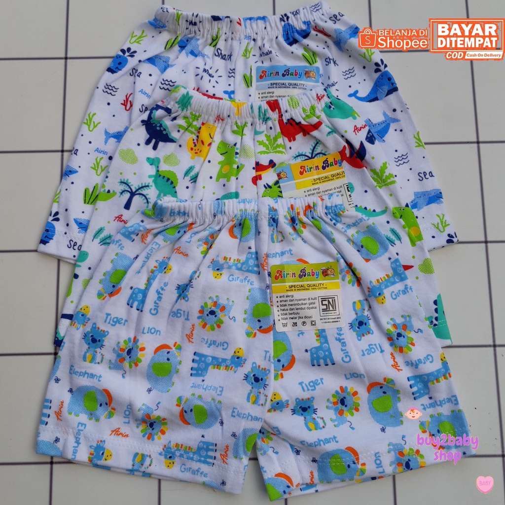 Celana pendek bayi Animal Series Little Smart Airin Baby 0-3 Bulan 3 PCS