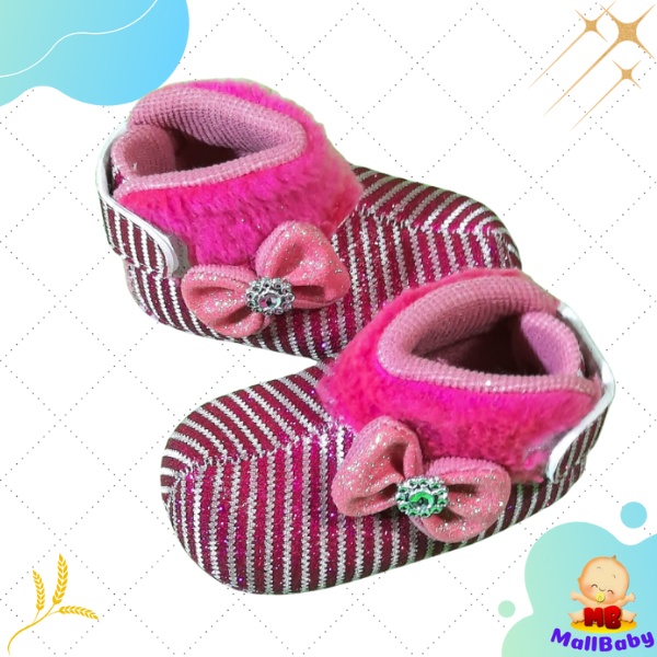 Sepatu Bayi Perempuan 0 6 12 Bulan Murah Prewalker Pita Ribbon