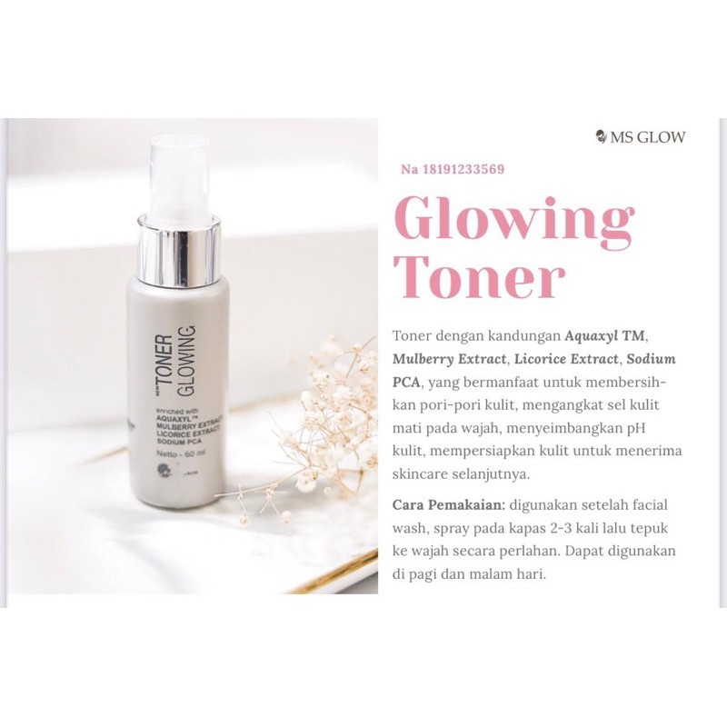 MS GLOW Face Toner Acne | Facial Wash | Glowing Toner Wajah