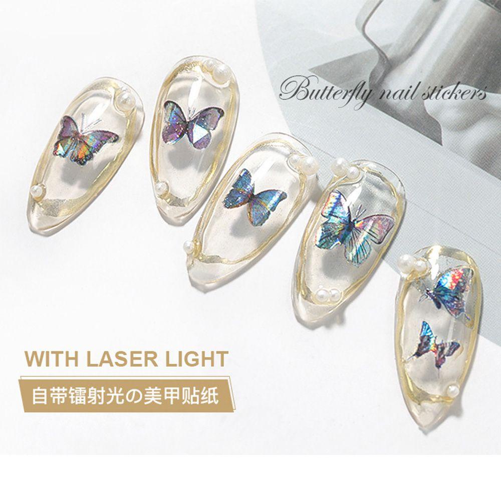 R-FLOWER Stiker Kuku Hot DIY Nail Art Hologram